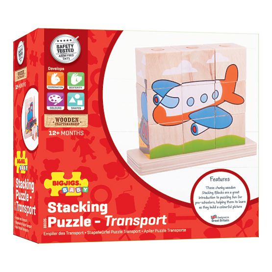 Bigjigs Baby Snap-on blockiert Transportmittel