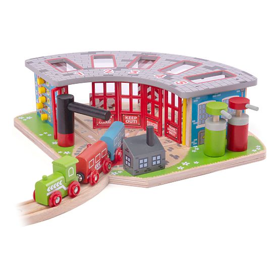 Exklusives Depot von Bigjigs Rail für 5 Züge