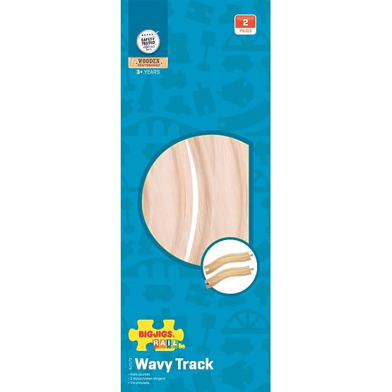 Bigjigs Rail Gebogene Schienen 22 cm 2 Stk