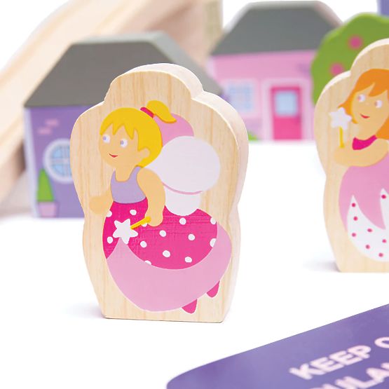 Bigjigs Rail Große Prinzessinnen-Eisenbahnschiene aus Holz