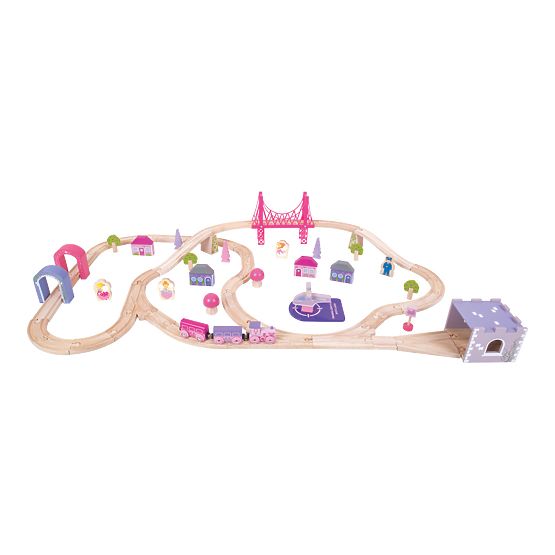 Bigjigs Rail Große Prinzessinnen-Eisenbahnschiene aus Holz