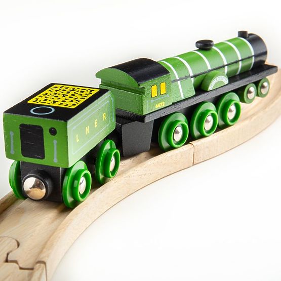 Bigjigs Rail Hölzerne Nachbildung der Flying Scotsman-Lokomotive