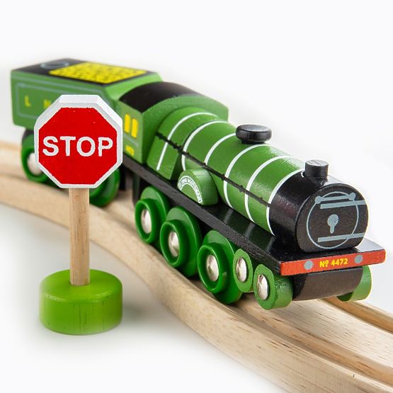 Bigjigs Rail Hölzerne Nachbildung der Flying Scotsman-Lokomotive