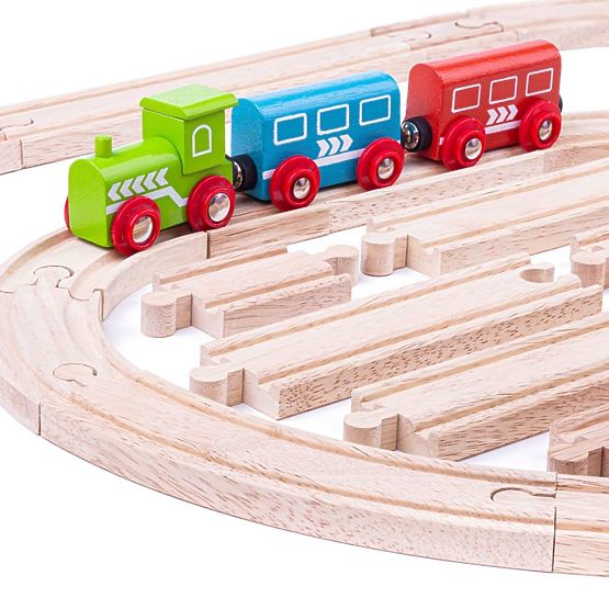 Bigjigs Rail Holzschienen-Set bestehend aus 24 Teilen
