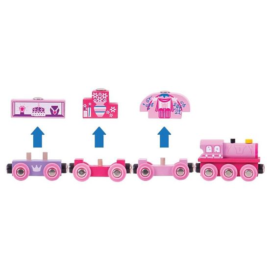 Bigjigs Rail Train für Prinzessinnen + 3 Schienen