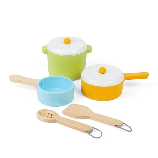 Bigjigs Toys 7-teiliges Kochgeschirr-Set