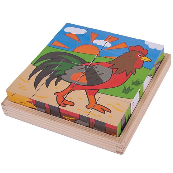 Bigjigs Toys Bilderwürfel Bauernhof