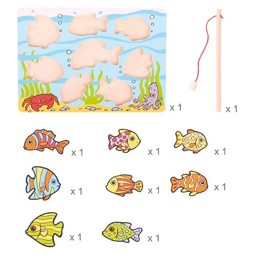 Bigjigs Toys Fische fangen auf einem Brett