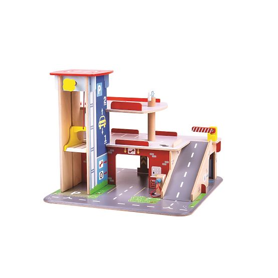Bigjigs Toys Garage mit Parkplatz