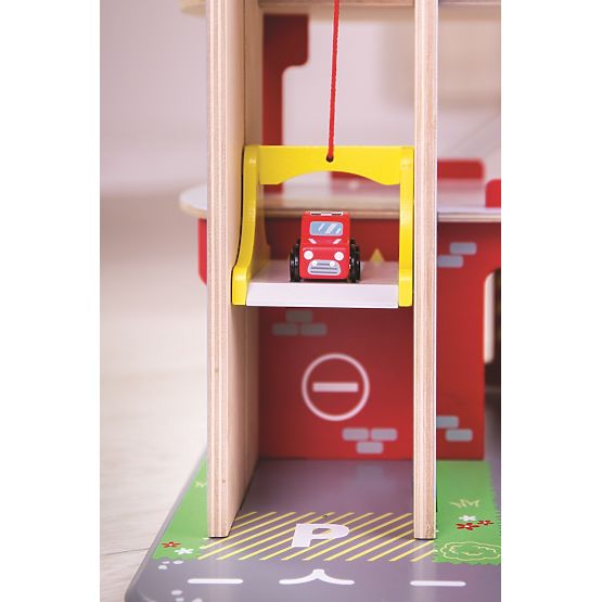 Bigjigs Toys Garage mit Parkplatz