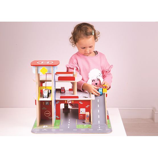 Bigjigs Toys Garage mit Parkplatz