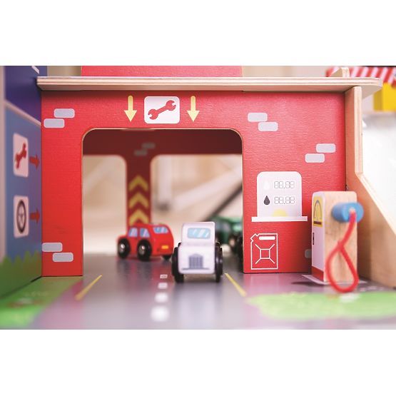 Bigjigs Toys Garage mit Parkplatz