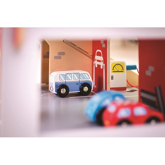 Bigjigs Toys Garage mit Parkplatz