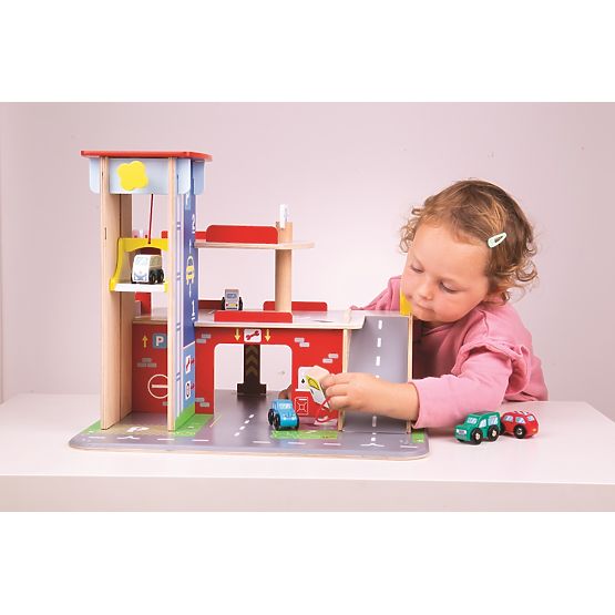 Bigjigs Toys Garage mit Parkplatz