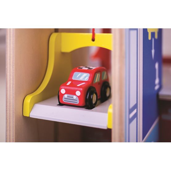 Bigjigs Toys Garage mit Parkplatz