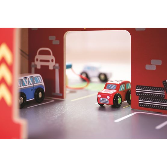 Bigjigs Toys Garage mit Parkplatz