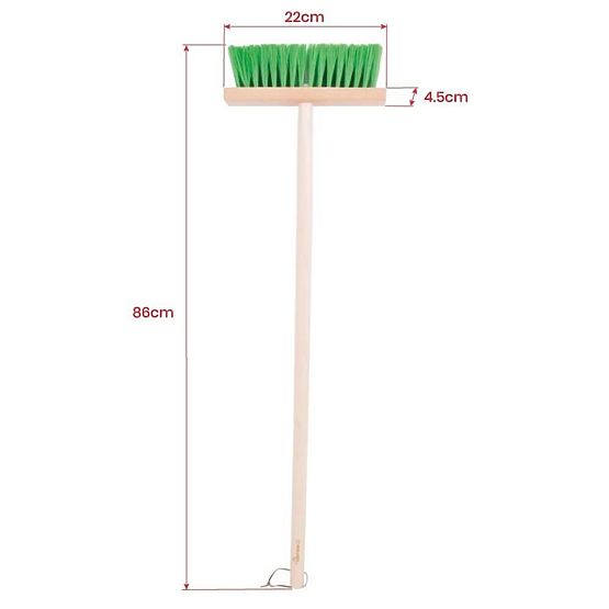Bigjigs Toys Gartenbesen mit langem Stiel grün