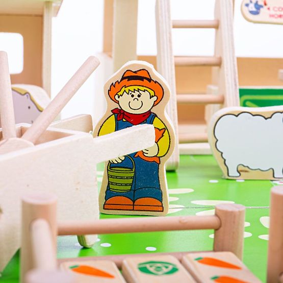Bigjigs Toys Großer Holzbauernhof