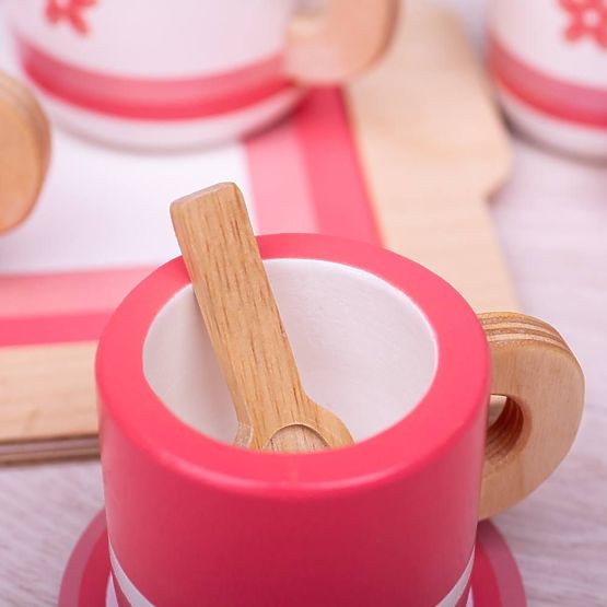 Bigjigs Toys Holz Teeservice Rosa