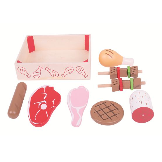 Bigjigs Toys Holzwürste in einer Schachtel