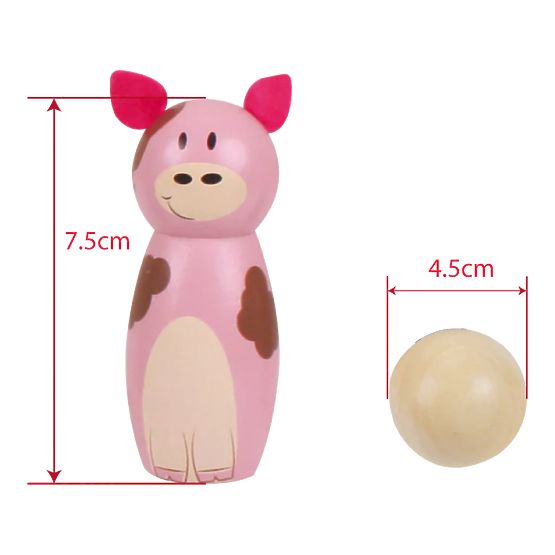 Bigjigs Toys Kegelfarm aus Holz