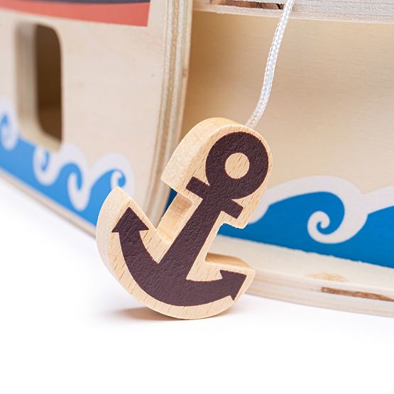 Bigjigs Toys Piratenschiff mit Piraten