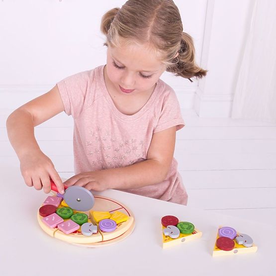Bigjigs Toys Pizzaschneider aus Holz