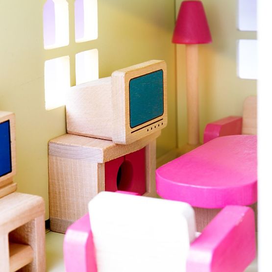 Bigjigs Toys Puppenhausmöbel aus Holz