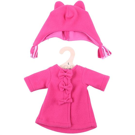Bigjigs Toys Rosa Jacke mit Mütze für Puppe 38 cm