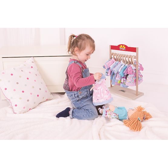Bigjigs Toys Rosa Pyjama für Puppe 28 cm