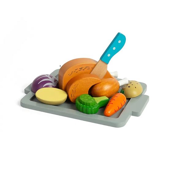 Bigjigs Toys Set Gebratenes Hähnchen mit Gemüse