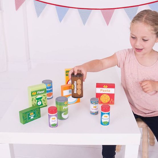Bigjigs Toys Set haltbarer Lebensmittel