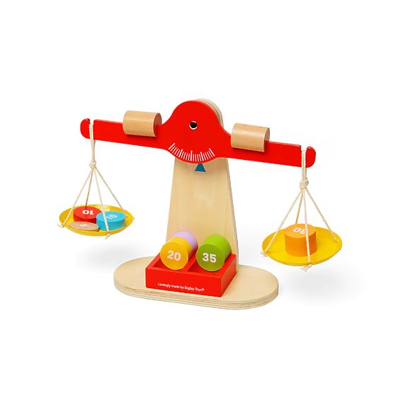 Bigjigs Toys Waage mit Ausgleichsgewichten