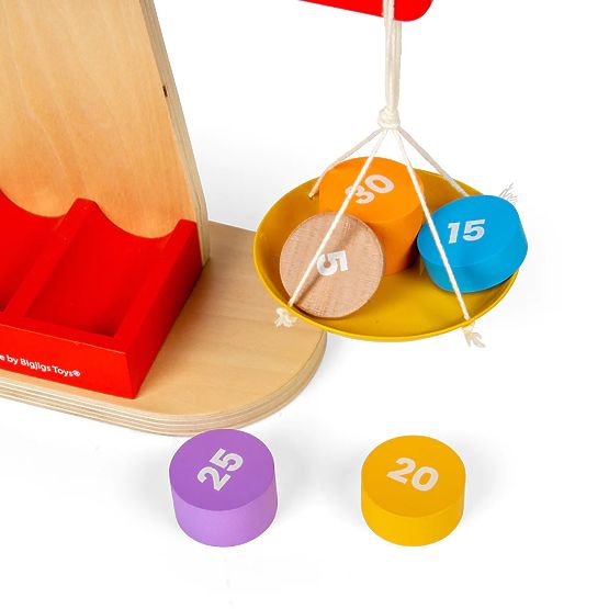 Bigjigs Toys Waage mit Ausgleichsgewichten
