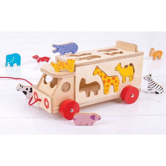 Bigjigs Spielautomat, LKW mit Tieren