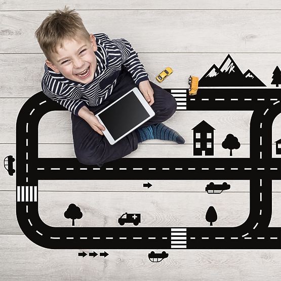 Bodenaufkleber - Autobahn