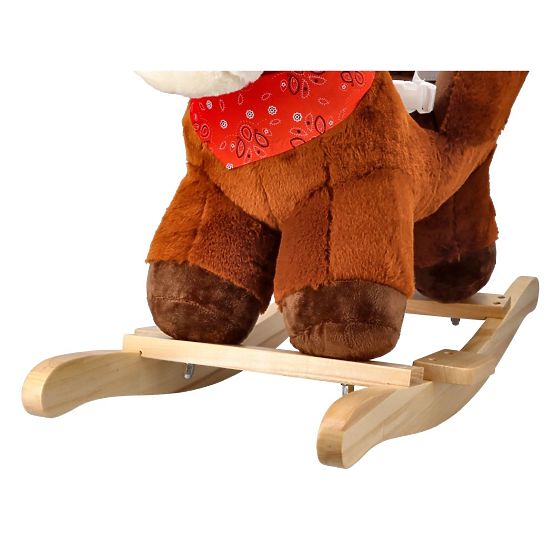 Braunes Schaukelpferd mit Sitz