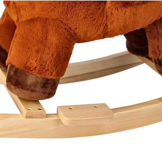 Braunes Schaukelpferd mit Sitz
