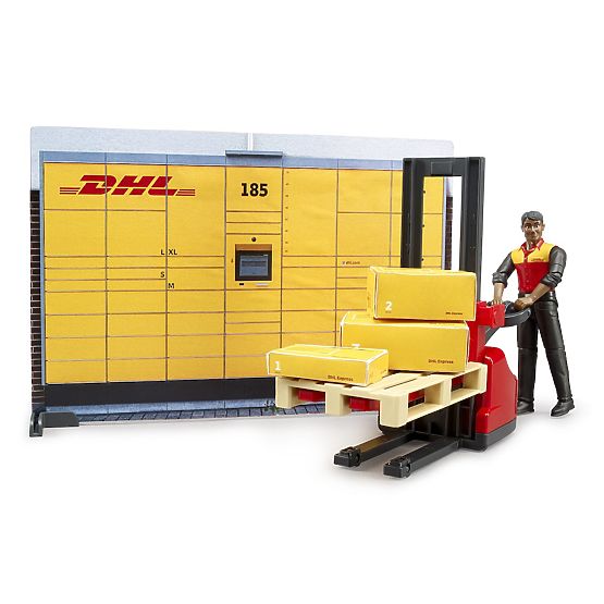 Bruder BWORLD Paketstation DHL mit Zubehör