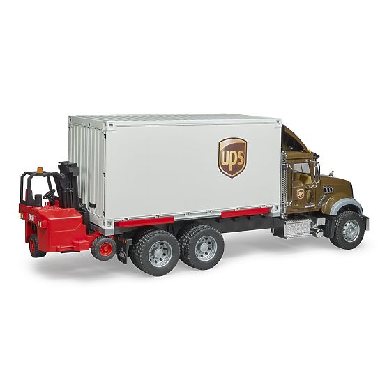Bruder LKW Mack UPS mit Gabelstapler