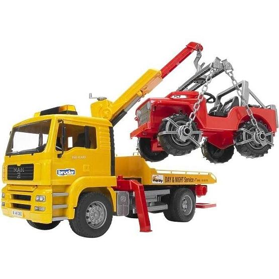 Bruder MAN Abschleppwagen und Jeep