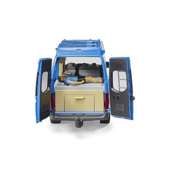 Bruder MB Sprinter Camper mit Fahrer und Zubehör