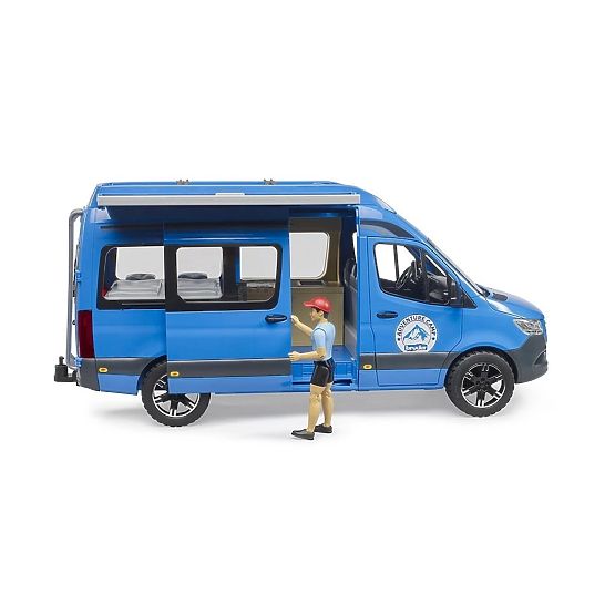 Bruder MB Sprinter Camper mit Fahrer und Zubehör