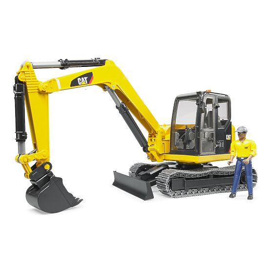 Bruder Minibagger CAT mit Figur