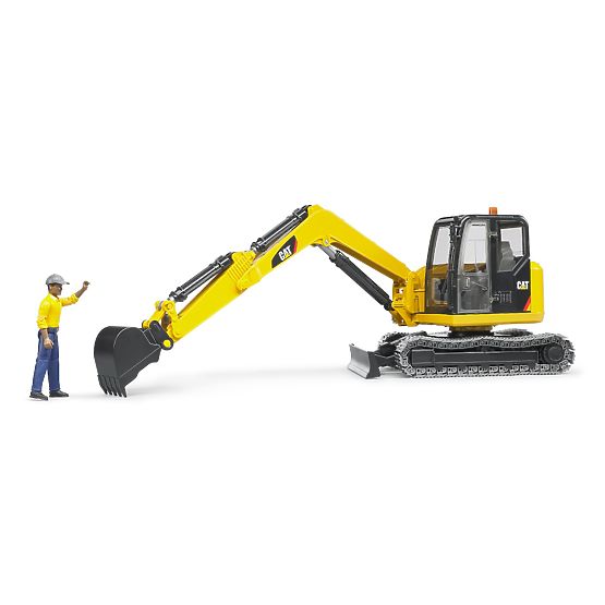 Bruder Minibagger CAT mit Figur