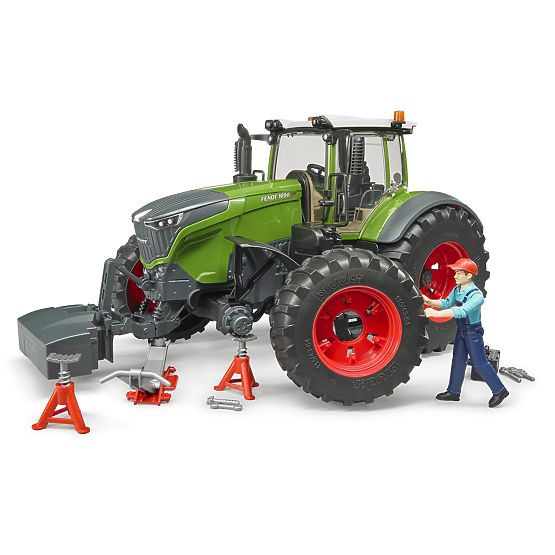 Bruder Traktor Fendt 1050 Vario mit Mechaniker und Werkstattwerkzeug 1:16