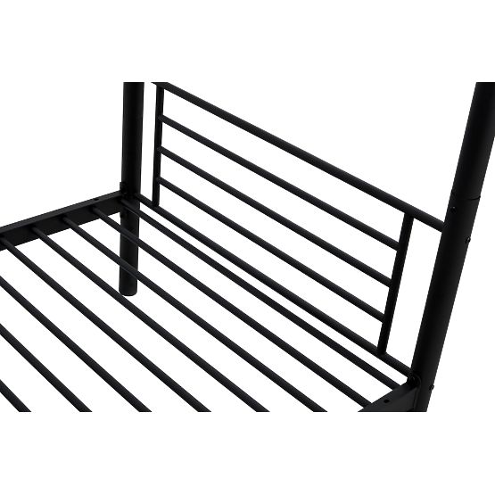 Zweistöckiges Metallbett BUNKY 200x90 cm – schwarz