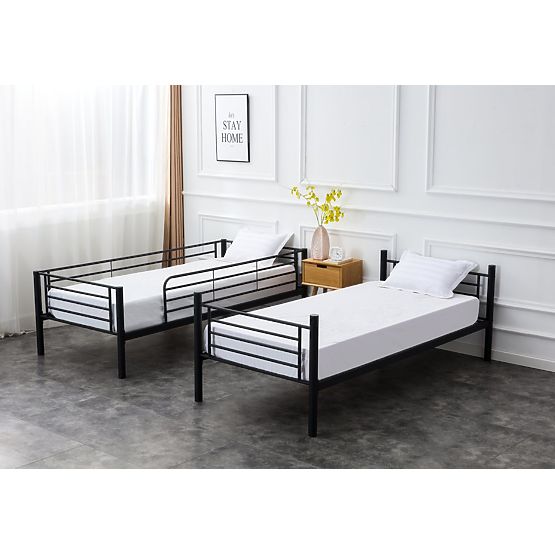 Zweistöckiges Metallbett BUNKY 200x90 cm – schwarz