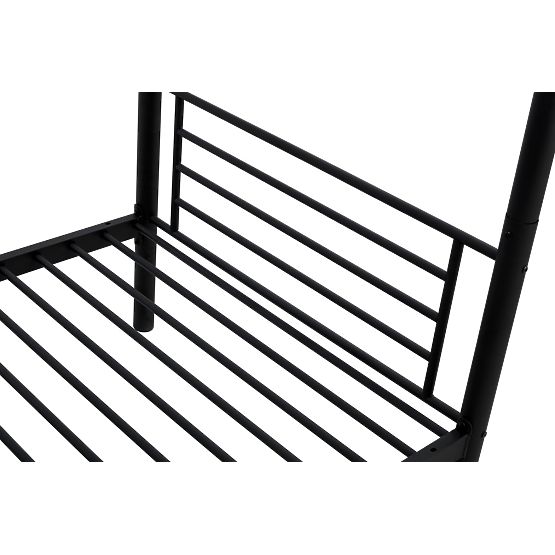 Zweistöckiges Metallbett BUNKY 200x90 cm – schwarz