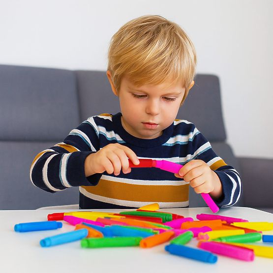 Bunte sensorische Pop-Röhren für Kinder, Antistress-Röhren zum Verbinden, 60 Stück